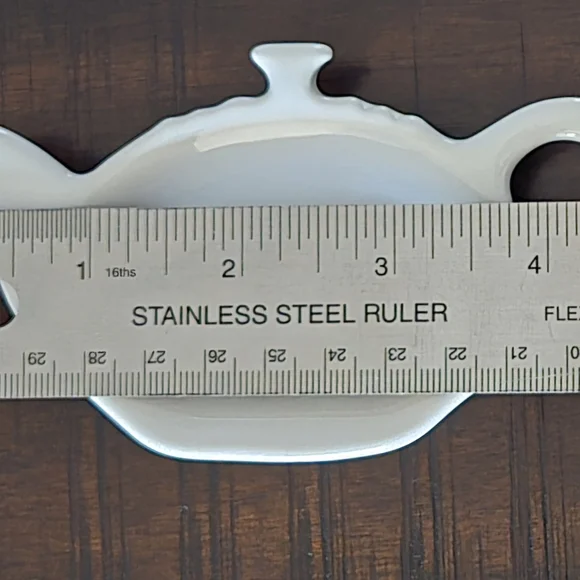 Reserved For Scottiebennett White Teabag Holder / Spoon Rest Le Creuset New - Picture 5 of 6